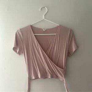 NWOT Garage Pink Wrap Top